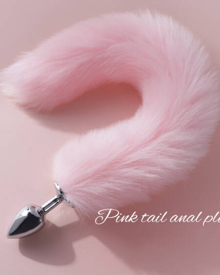 Pink Fox Tail Plug (S) - 0.9" Dia