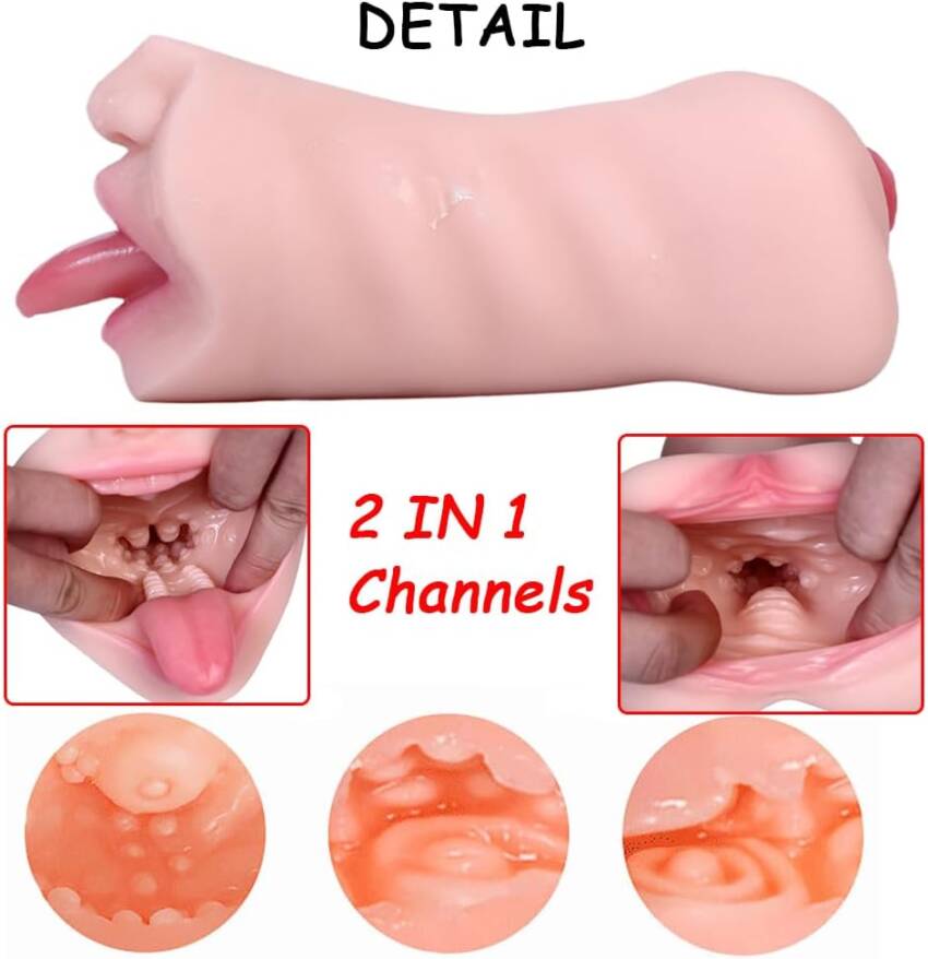 Flesh Dual Pocket Toy - 7"x2.95" - Image 2