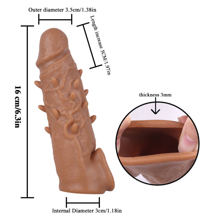 Brown Thick Dildo - 6.3"x1.4" - Image 9