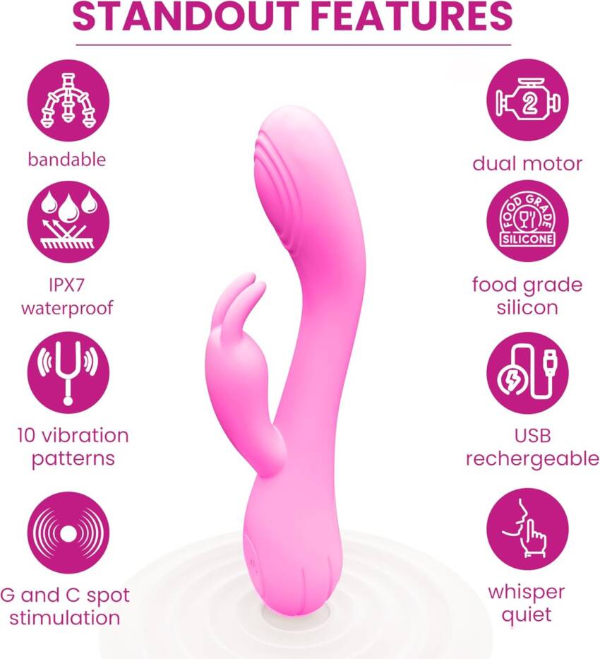 Pink Rabbit Wand - 7.3"x0.8" - Image 5